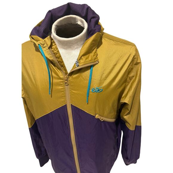 Vintage Nike 6.0 Windbreaker Jacket L Purple Yellow Retro Y2K Skate BMX Surf - Picture 2 of 10